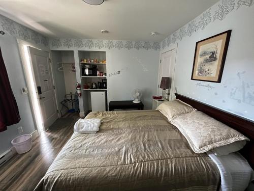 a bedroom with a large bed in a room at Guest Suite Private Retreat for 2 Guests With AC - 4 Units Available in Abbotsford