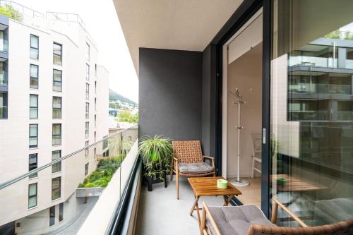 Balkón alebo terasa v ubytovaní Lenka Apartment