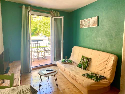 Zona de estar de Appartement duplex Breil sur Roya