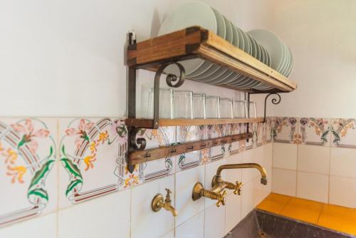 a kitchen with a sink at Hortella -Ecofinca- in Sant Joan