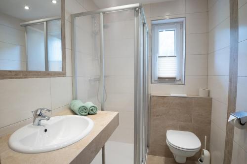Ένα μπάνιο στο Ferienhaus Helmuth Oberreiter