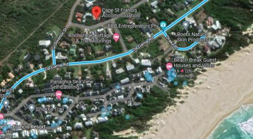 a map of a resort near the beach at Let the good times roll-with inverter and wifi in Cape St Francis