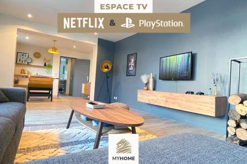 TV a/nebo společenská místnost v ubytování MyHome
