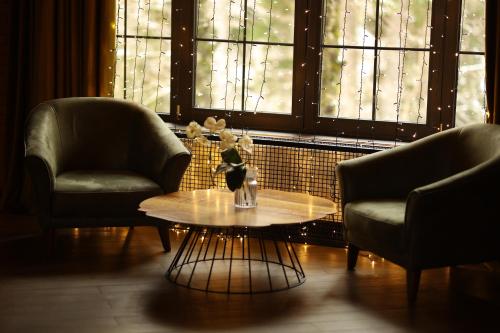 Posezení v ubytování KOMOREBI BAKURIANI RESORT