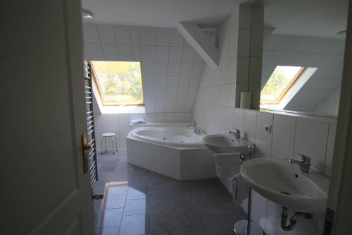 Koupelna v ubytování Schloß Wichmannsdorf