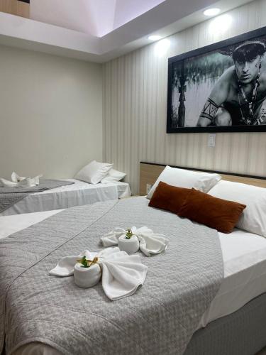 Katil atau katil-katil dalam bilik di AJ TERMAS HOTEL IRAÍ