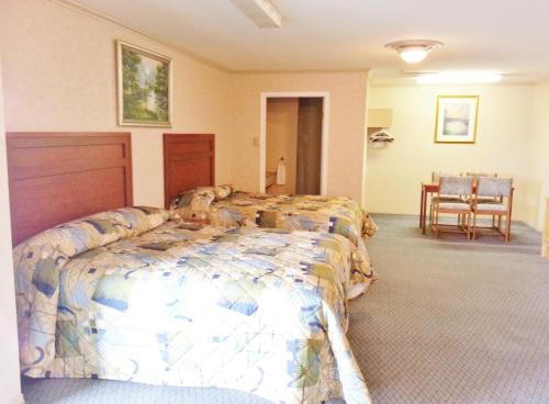 Postel nebo postele na pokoji v ubytování Alpine Motel