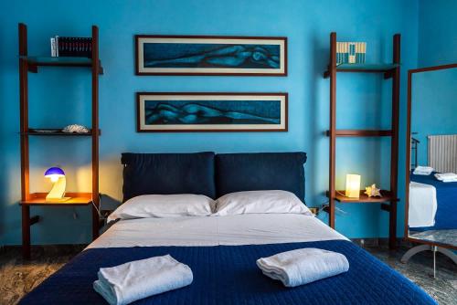 Cama o camas de una habitación en Villa Liberti