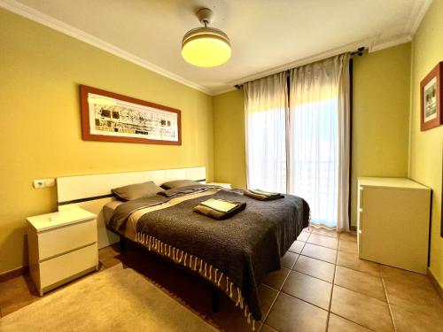 Katil atau katil-katil dalam bilik di Apartment in La Tejita (El Medano)