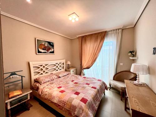 Postel nebo postele na pokoji v ubytování Apartment with garden Vista Roja