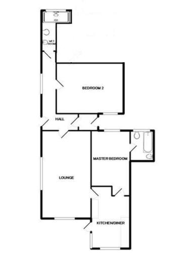 a floor plan of a house at The Tempest, sea views, coastal & rural walks. in Ilfracombe