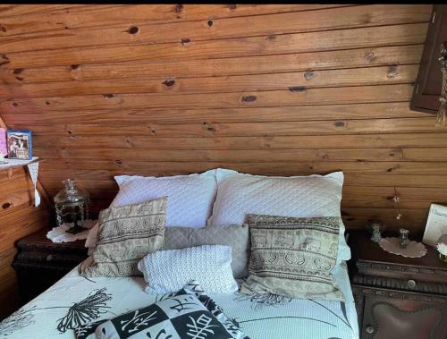 Postel nebo postele na pokoji v ubytování Miramar Chalé e Suítes