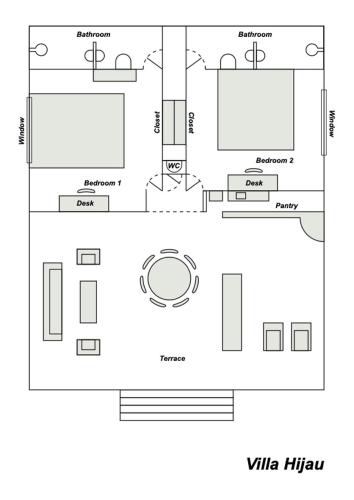 a floor plan of a house at Villa Campi Sorga in Senggigi 