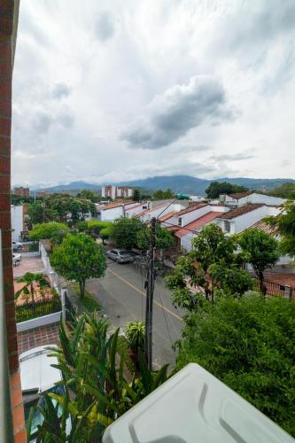 a view of a city street from a building at Edificio Vida Nueva in Cali