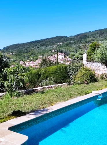 Bazén v ubytovaní Les Terrasses B&B avec piscine privée alebo v jeho blízkosti