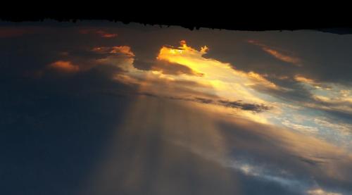 a view of the clouds in the sky at sunset at Nabana Lodge in Hazyview