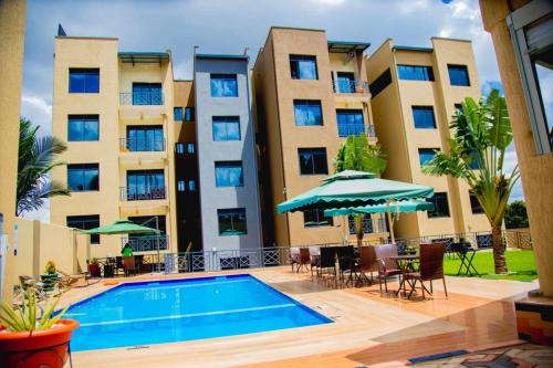 Swimmingpoolen hos eller tæt på Mountain View Hotel & apartment