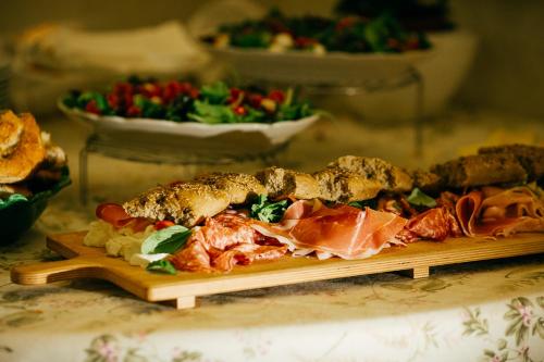 a plate of food sitting on top of a table at Agriturismo Bellavista in San Miniato