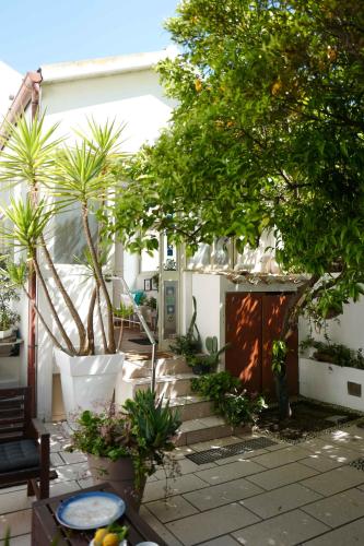 a house with a bunch of trees and stairs at I'MC IoAMoCagliari in Cagliari