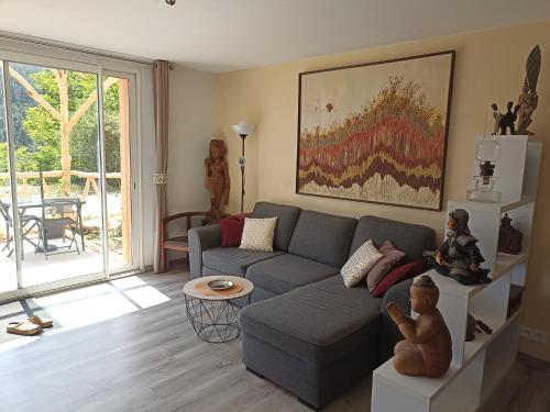 Ruang duduk di instant de tranquillité en Cévennes