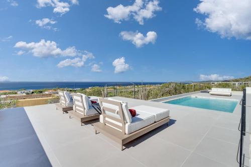 a villa with a view of the ocean at Villa Regatta in Hato