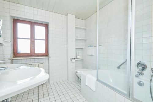 Ett badrum på Ferienwohnungen Gästehaus Licht