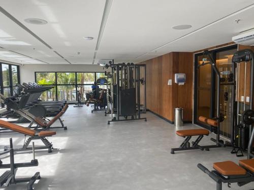 Fitness centrum a/nebo fitness zařízení v ubytování SALINAS PREMIUM RESORT