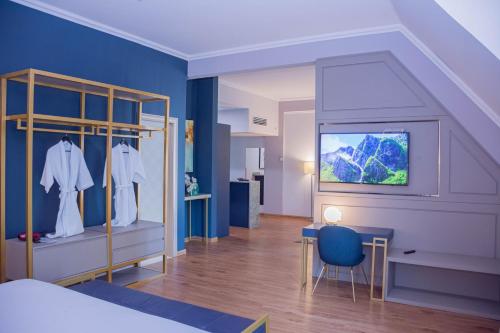 Postel nebo postele na pokoji v ubytování Bisinii Boutique Hotel