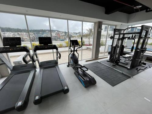 Fitness centrum a/nebo fitness zařízení v ubytování Coffee Studio - Best Location Quito