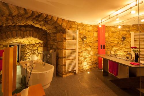 Koupelna v ubytování Hotel Der Achtermann