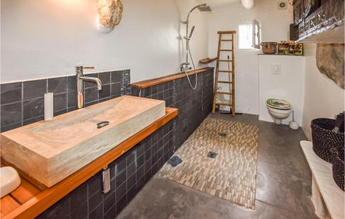 a bathroom with a sink and a toilet at Amazing Home In Sault With Outdoor Swimming Pool in Sault-de-Vaucluse