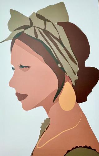 a painting of a woman with a headdress at Niort - Hyper-Centre - Appartements en Duplex ou Triplex - Wifi Fibre - NOUVEAU in Niort