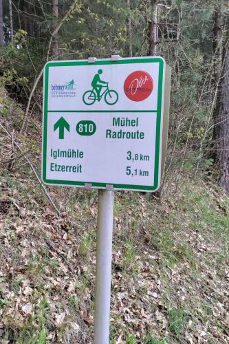 a sign on the side of a road at Holiday Home Reiter by Interhome in Rohrbach