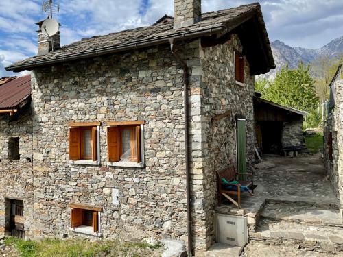 an old stone house in the mountains at Holiday Home Maria by Interhome in Verceia
