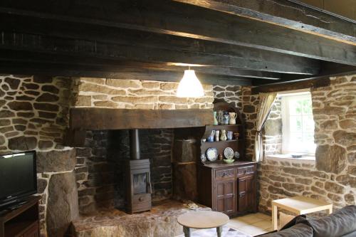 TV a/nebo společenská místnost v ubytování Lavender Cottage