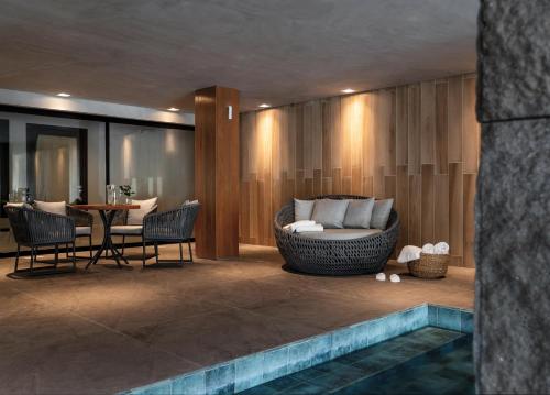Χώρος καθιστικού στο Hotel Alpestre