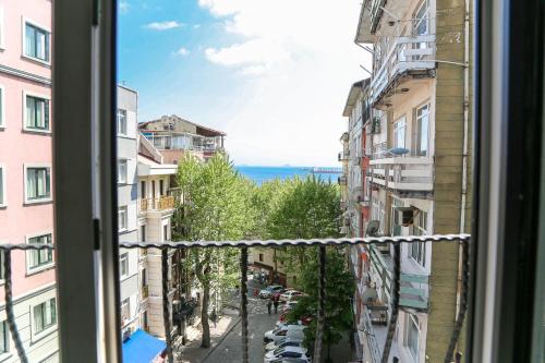 a view from a window of a street at Asitane Life Hotel in Istanbul