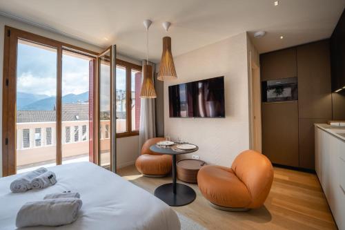 Le Nid du Favre I - Charming studio with stunning lake view