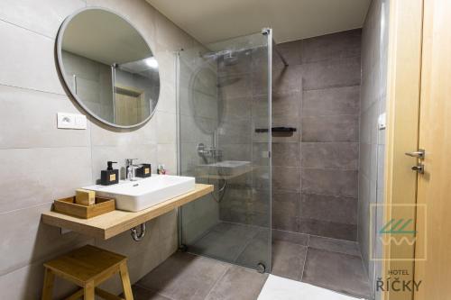 Koupelna v ubytování Apartmány Perla - Hotel Říčky