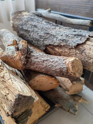 a pile of wood sitting on top of a table at Casa Cacho in Tijuana