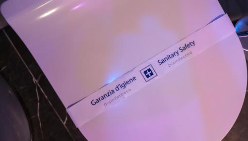 a white box with a sticker on the side of it at Wellness Home Catania in Catania