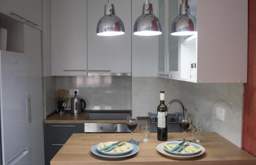 Kuchyň nebo kuchyňský kout v ubytování Candy Loft Apartment