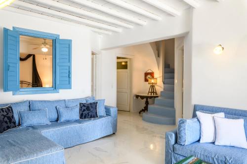 Χώρος καθιστικού στο Seablue Villas
