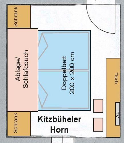 a floor plan of a kitzbuhel hen at Ferienhof Holzmeister in Sankt Jakob in Haus