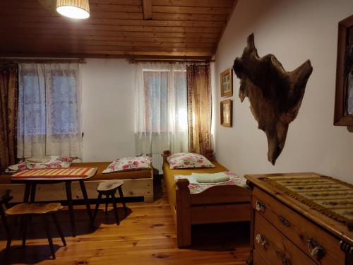 Ένα ή περισσότερα κρεβάτια σε δωμάτιο στο Hajstra