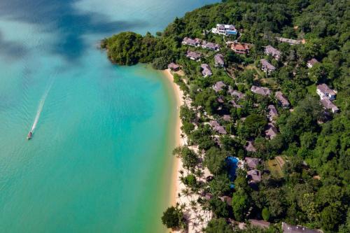 an aerial view of a beach and the ocean at Paradise KohYao - SHA Extra Plus in Ko Yao Noi