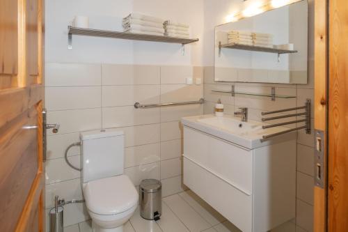 Koupelna v ubytování Bungalow Musuri