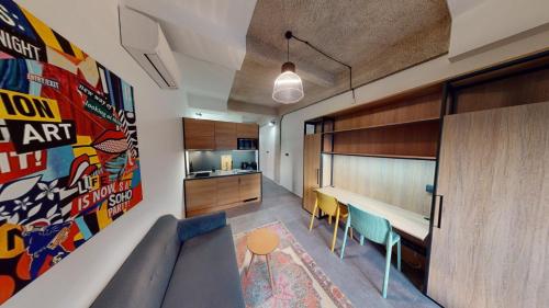 Ein Etagenbett oder Etagenbetten in einem Zimmer der Unterkunft IN Budapest Apartment 4