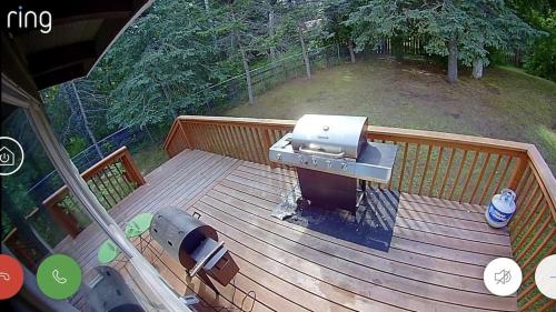 an aerial view of a grill on a deck at Hot Tub Stunning Mountain Views 2 kitchens 4 bedroom 2 bathroom in Anchorage