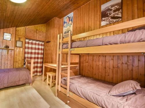 Posteľ alebo postele v izbe v ubytovaní Duplex cosy T2 à proximité des pistes avec parking - 6 pers - La Turche, Les Gets - FR-1-685-6